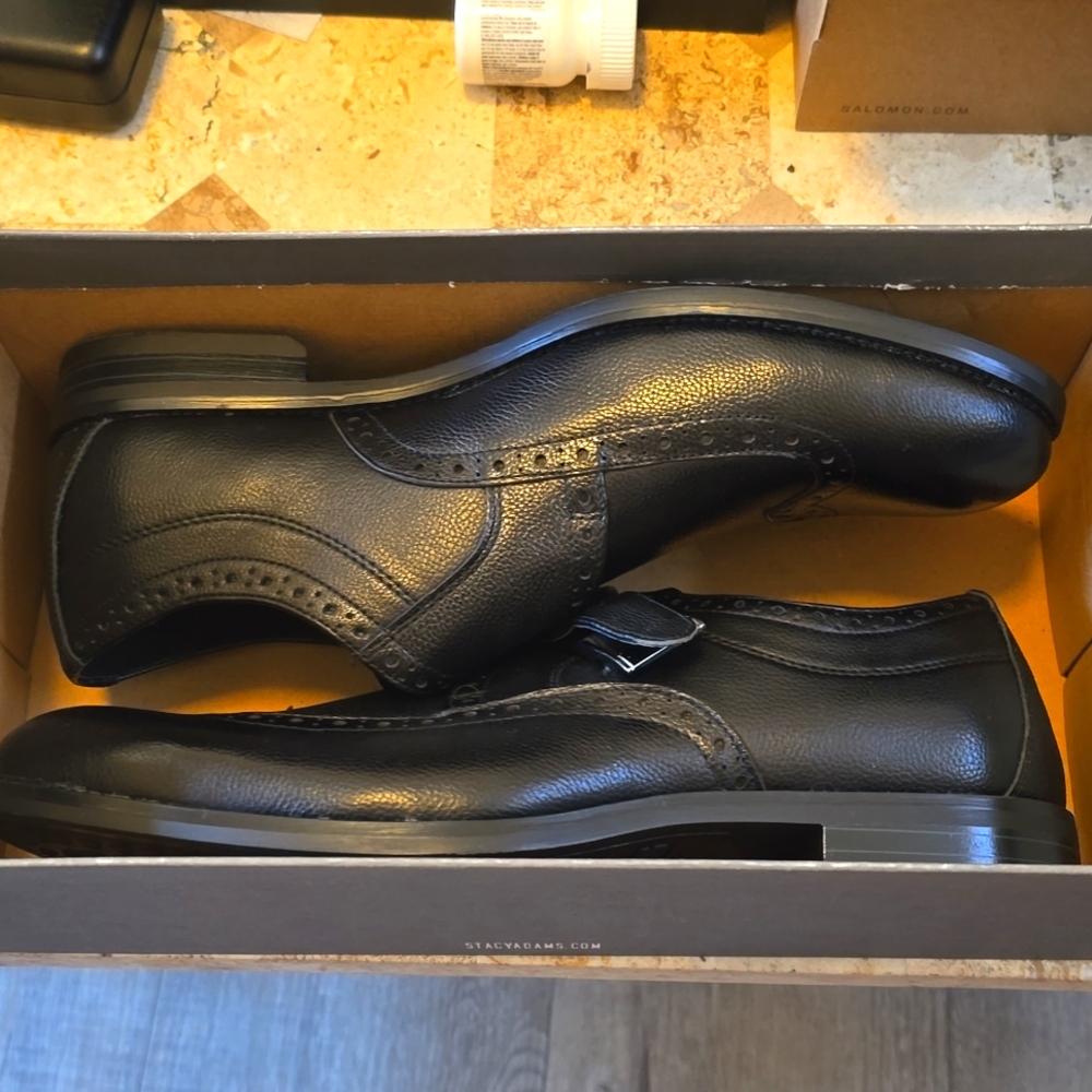 Stacy Adams Black Goldwyn dress shoes sz 8.5m